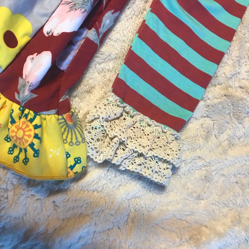 NWT Twirly Alphabet Fall Patchwork Dress - Picture 6 of 6